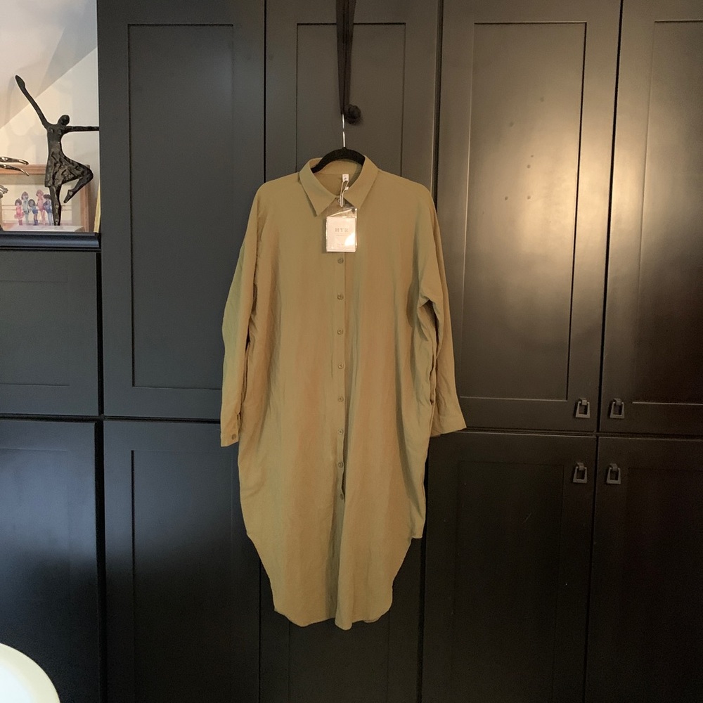 Olive Green Midi Dress XL
